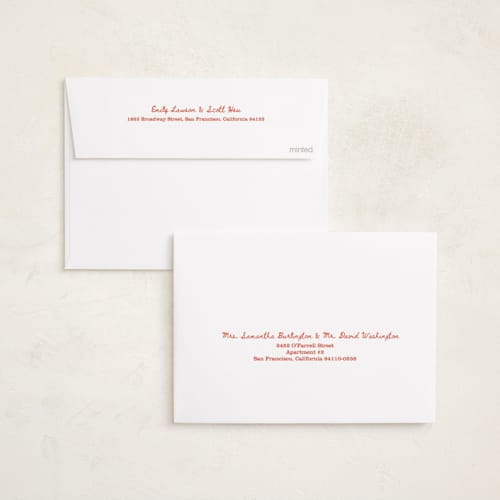 This is a peppermint new year photo cards with standard by Rina Ozum called cheers to the new year printing on recycled smooth signature in standard