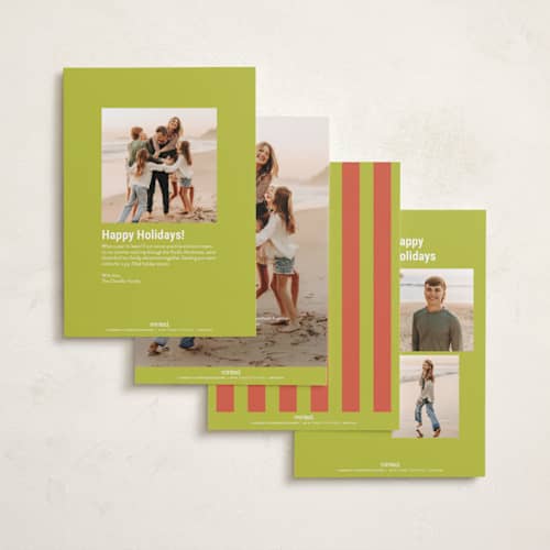 This is a citrus new year photo cards with standard by Ashlee Townsend called more cheer printing on recycled smooth signature in standard