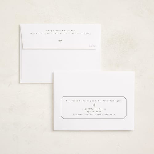 This is a fern new year photo cards with standard by Claudia Orengo called photo album printing on recycled smooth signature in standard