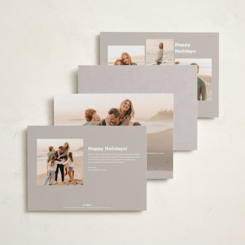 This is a mist new year photo cards with standard by Lissabeth Anglin called portra printing on recycled smooth signature in standard