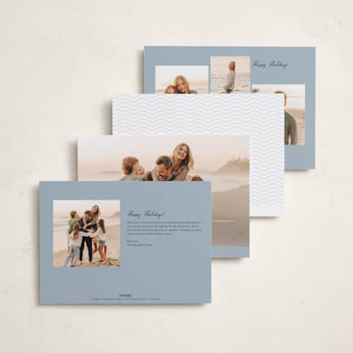 This is a ice cream new year photo cards with standard by Claudia Orengo called par avion printing on recycled smooth signature in standard