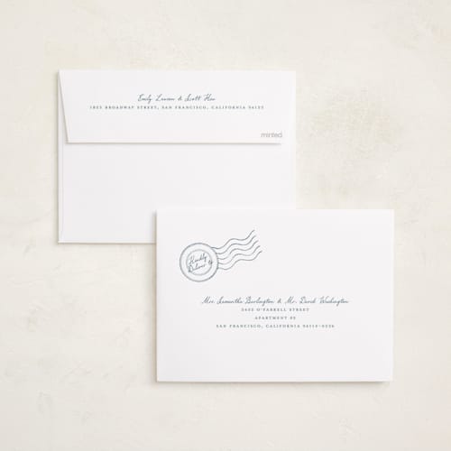 This is a ice cream new year photo cards with standard by Claudia Orengo called par avion printing on recycled smooth signature in standard