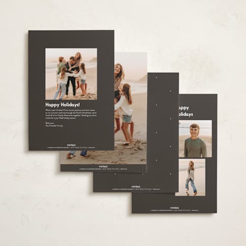 This is a coffee bean new year photo cards with standard by Meggy Masters called vintage film printing on recycled smooth signature in standard
