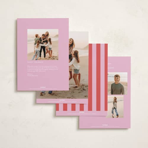 This is a peppermint new year photo cards with standard by Erin German called cheers to a bright new year printing on recycled smooth signature in standard