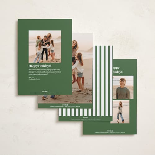 This is a spruce new year photo cards with standard by Owl and Toad called new location printing on recycled smooth signature in standard