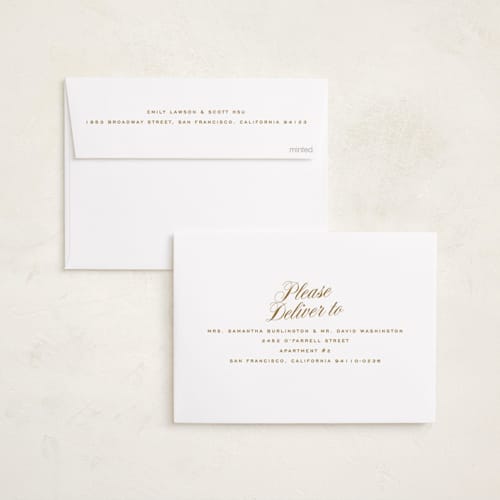 This is a marshmallow new year photo cards with standard by Ekko Studio called classy cheer printing on recycled smooth signature in standard