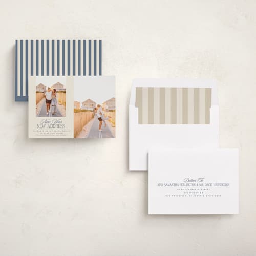 This is a sea new year photo cards with standard by Jenna Holcomb called new home duo printing on recycled smooth signature in standard