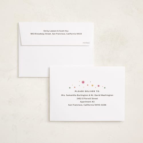 This is a spring new year photo cards with standard by Bethan called abstract stripe printing on recycled smooth signature in standard