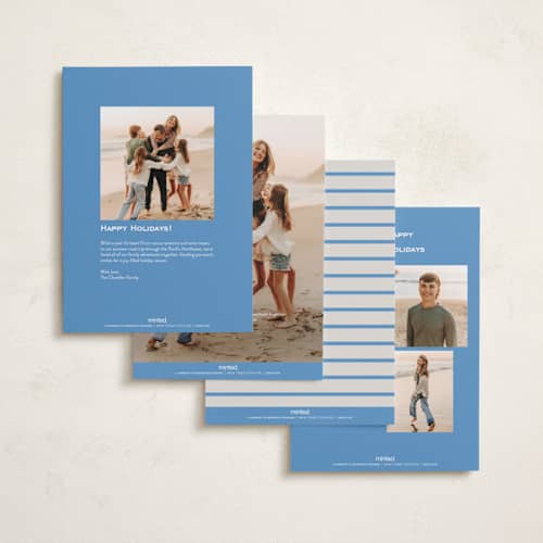 This is a snowflake new year photo cards with standard by Alexandra Cohn called gazette printing on recycled smooth signature in standard