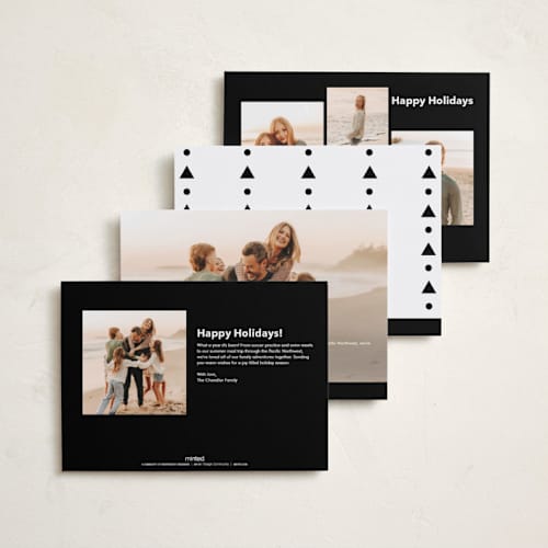 This is a tuxedo new year photo cards with standard by Brook Metts called simple & sweet new year printing on recycled smooth signature in standard