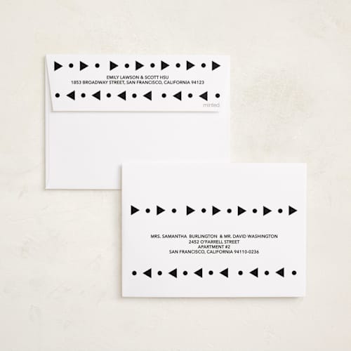 This is a tuxedo new year photo cards with standard by Brook Metts called simple & sweet new year printing on recycled smooth signature in standard