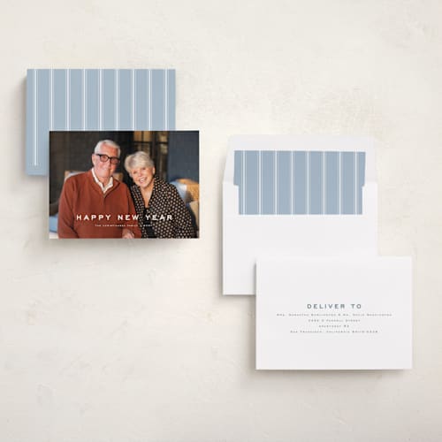 This is a cloud new year photo cards with standard by Wildfield Paper Co called olympus printing on recycled smooth signature in standard