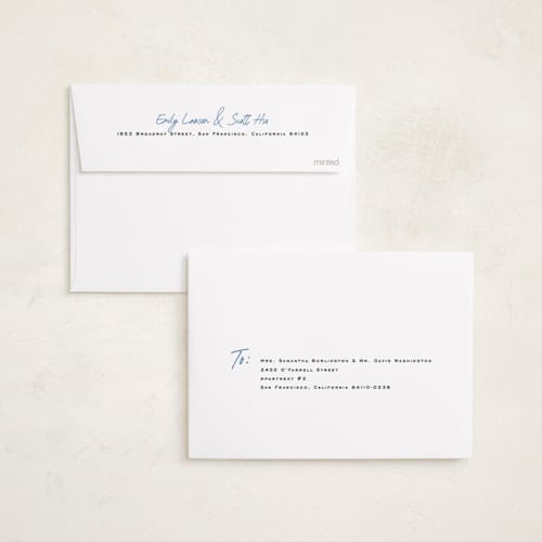 This is a azure new year photo cards with standard by Amy Kross called sincere cheer printing on recycled smooth signature in standard