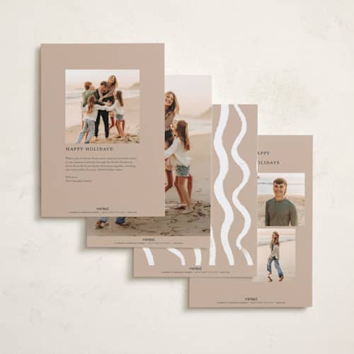 This is a winter new year photo cards with standard by Kelly Watkins called typewriter printing on recycled smooth signature in standard