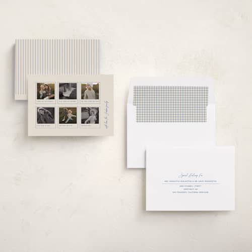 This is a eggnog new year photo cards with standard by Jenna Holcomb called moments printing on recycled smooth signature in standard