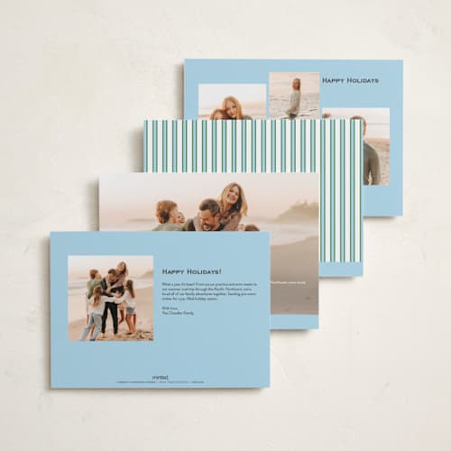 This is a grass new year photo cards with standard by Ashlee Townsend called preppy adventures printing on recycled smooth signature in standard
