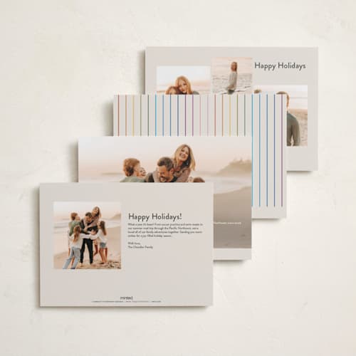 This is a cream new year photo cards with standard by lulu and isabelle called the best printing on recycled smooth signature in standard
