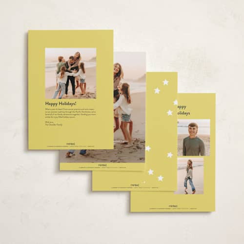 This is a citrus new year photo cards with standard by Ellen Schlegelmilch called spangled printing on recycled smooth signature in standard