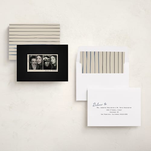 This is a charcoal new year photo cards with standard by letterfix called rewind printing on recycled smooth signature in standard