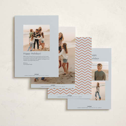 This is a wintermint new year photo cards with standard by lulu and isabelle called new mail address printing on recycled smooth signature in standard