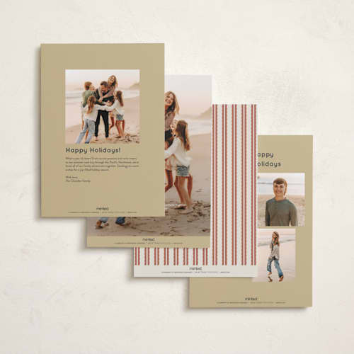 This is a cedar rust new year photo cards with standard by Sabrin Deirani called red letter year printing on recycled smooth signature in standard