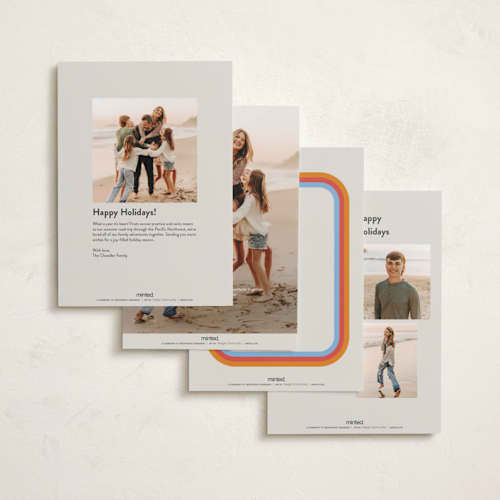 This is a confetti new year photo cards with standard by Megan Davis called cortina printing on recycled smooth signature in standard