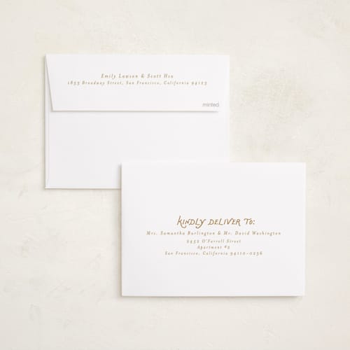This is a almond new year photo cards with standard by Jennifer Holbrook called beveled corners printing on recycled smooth signature in standard