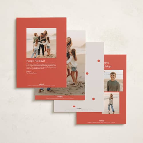 This is a candied apple new year photo cards with standard by Tamara Hilje called post card memories printing on recycled smooth signature in standard