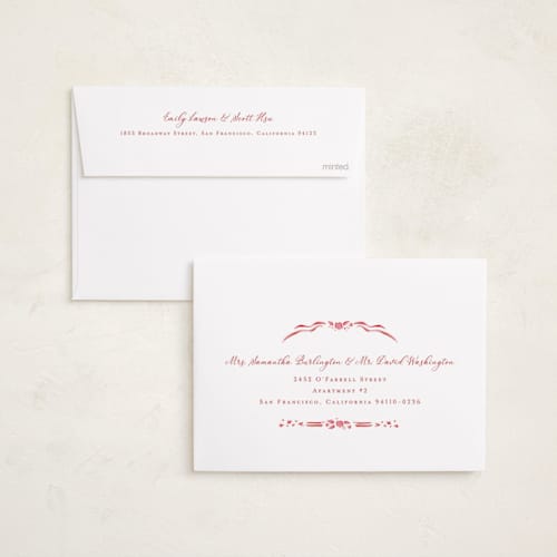 This is a peppermint new year photo cards with standard by Lucrecia Caporale called cheerful frame printing on recycled smooth signature in standard