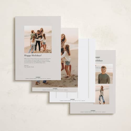 This is a ecru new year photo cards with standard by Meggy Masters called memory album printing on recycled smooth signature in standard