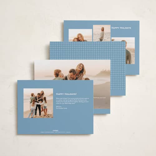 This is a snow new year photo cards with standard by Amy Kross called upward printing on recycled smooth signature in standard