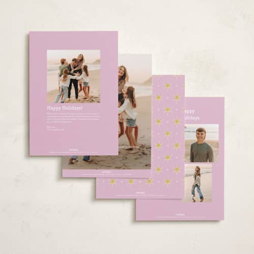 This is a gumdrop new year photo cards with standard by Amy Kross called clayton printing on recycled smooth signature in standard