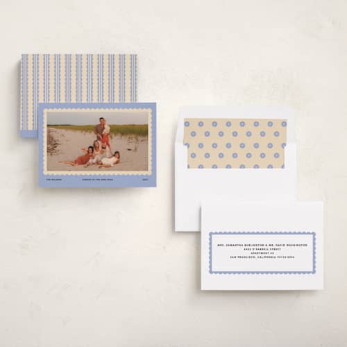 This is a sugar plum new year photo cards with standard by Creo Study called fun frame printing on recycled smooth signature in standard