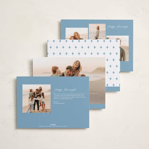 This is a frost new year photo cards with standard by Deynaaz Daraei called fregona printing on recycled smooth signature in standard