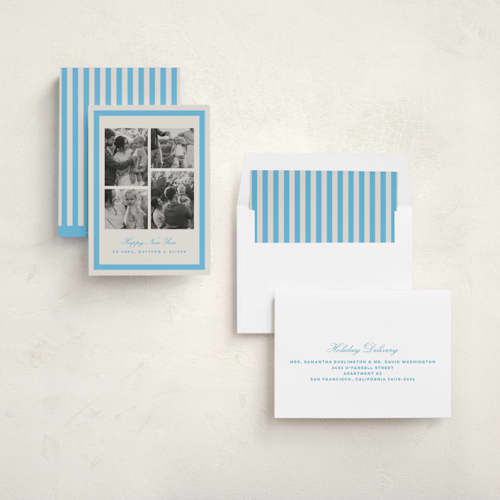 This is a ice new year photo cards with standard by Kristie Kern called trace printing on recycled smooth signature in standard