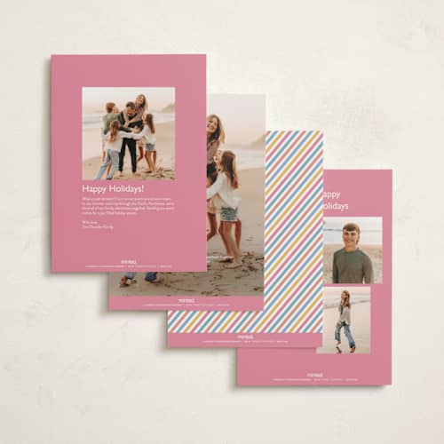 This is a rainbow new year photo cards with standard by Carolyn MacLaren called smoothie printing on recycled smooth signature in standard