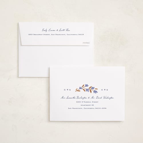 This is a marine new year photo cards with standard by Rebecca Durflinger called painterly paisley printing on recycled smooth signature in standard
