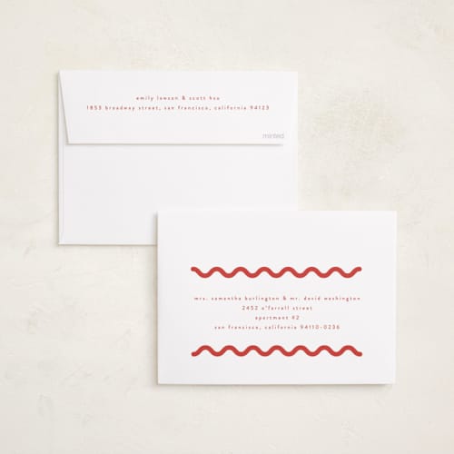 This is a candy cane new year photo cards with standard by Blustery August called party squiggle printing on recycled smooth signature in standard