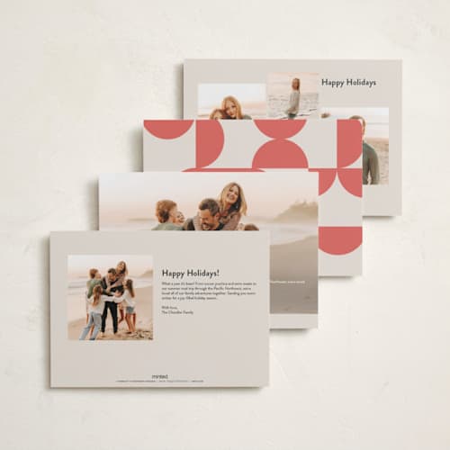 This is a candy cane new year photo cards with standard by Carmia C. called big and bold printing on recycled smooth signature in standard