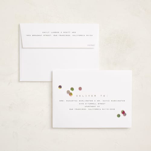 This is a cream new year photo cards with standard by Anastasia Makarova called our new era printing on recycled smooth signature in standard