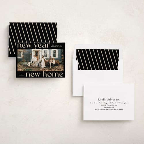 This is a onyx new year photo cards with standard by Iveta Angelova called all new printing on recycled smooth signature in standard