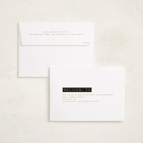 This is a noir new year photo cards with standard by Christie Garcia called vintage film printing on recycled smooth signature in standard