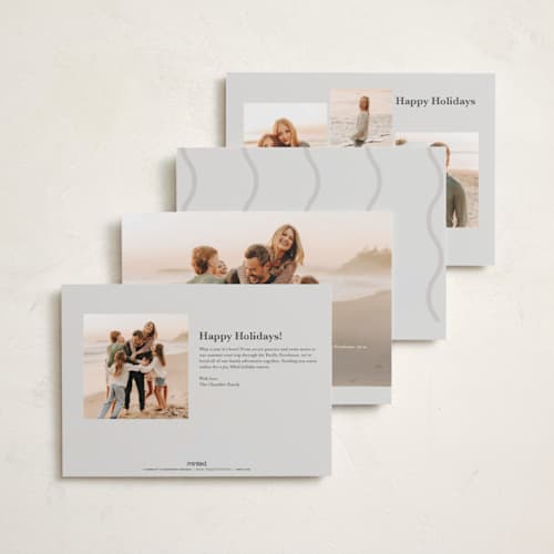 This is a mist new year photo cards with standard by Lori Wemple called curvy duo printing on recycled smooth signature in standard