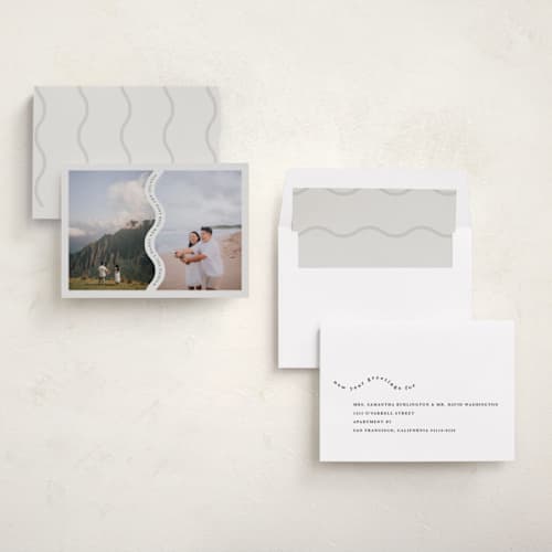 This is a mist new year photo cards with standard by Lori Wemple called curvy duo printing on recycled smooth signature in standard
