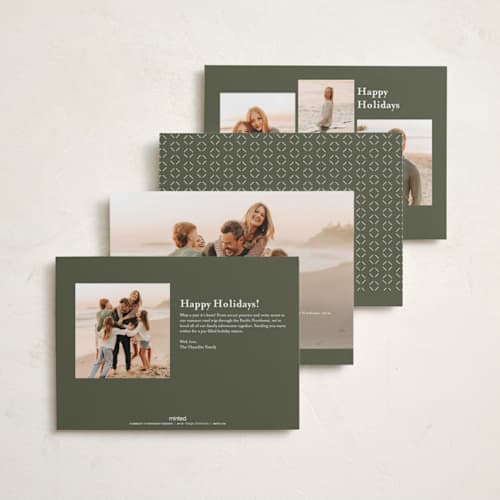 This is a fern new year photo cards with standard by Claudia Orengo called photo album printing on recycled smooth signature in standard
