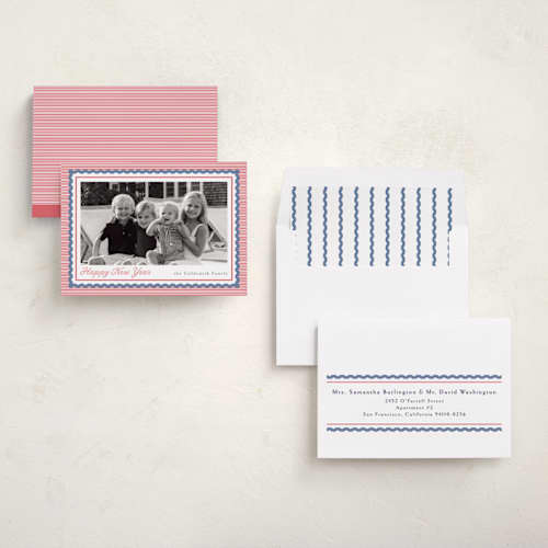 This is a cherry new year photo cards with standard by Chris Griffith called nantucket new year printing on recycled smooth signature in standard