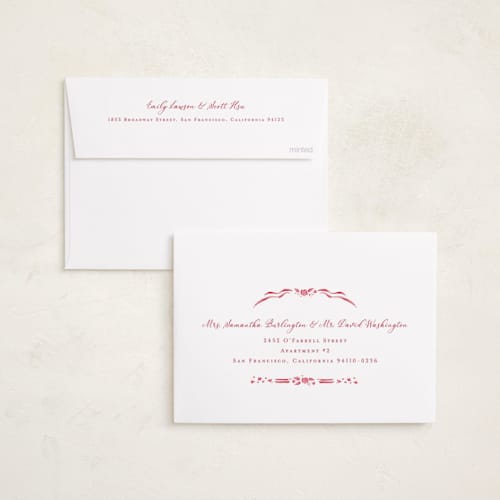 This is a peppermint new year photo cards with standard by Lucrecia Caporale called cheerful frame printing on recycled smooth signature in standard