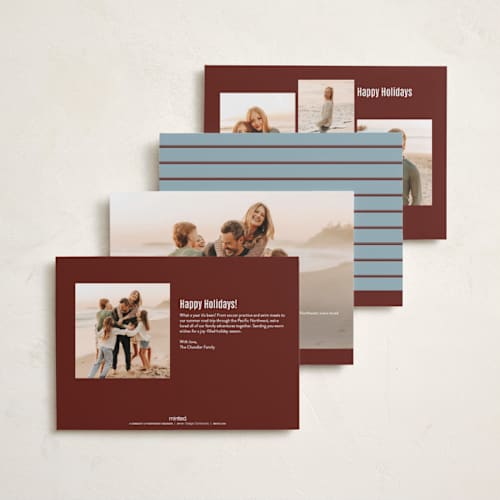 This is a frost new year photo cards with standard by Ana de Sousa called new foundations printing on recycled smooth signature in standard