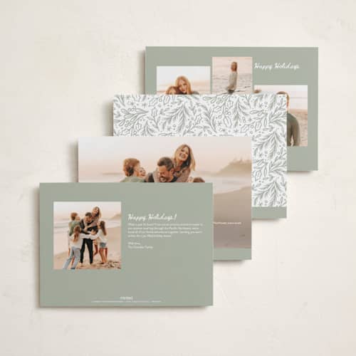 This is a winter new year photo cards with standard by Alethea and Ruth called new adventure xo's printing on recycled smooth signature in standard
