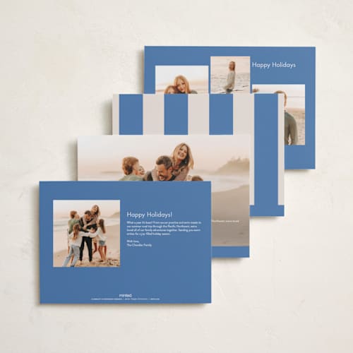 This is a lake new year photo cards with standard by Megan Davis called wrapped up printing on recycled smooth signature in standard